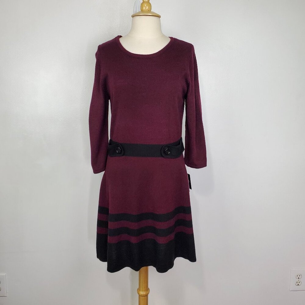 by & by Drop Waist Preppy Dark Academia Sweater Dress NEW NWT Size XXL (Juniors)